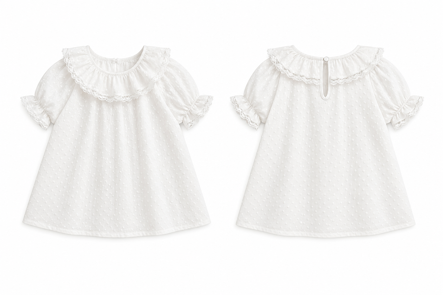 Clara Blouse | Soft Ivory Swiss Dot