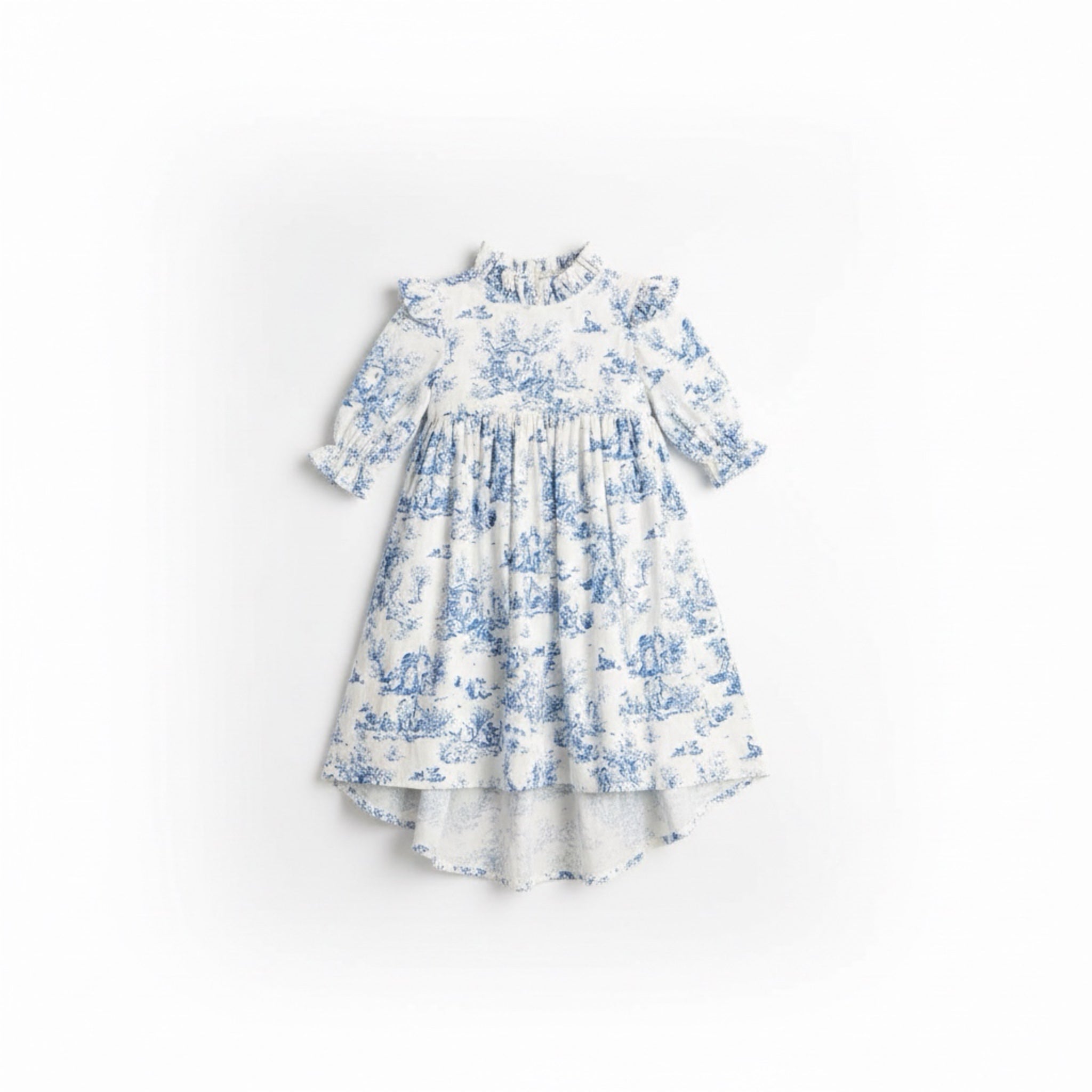 toile dress blue Aoki Dress in Blue Toile