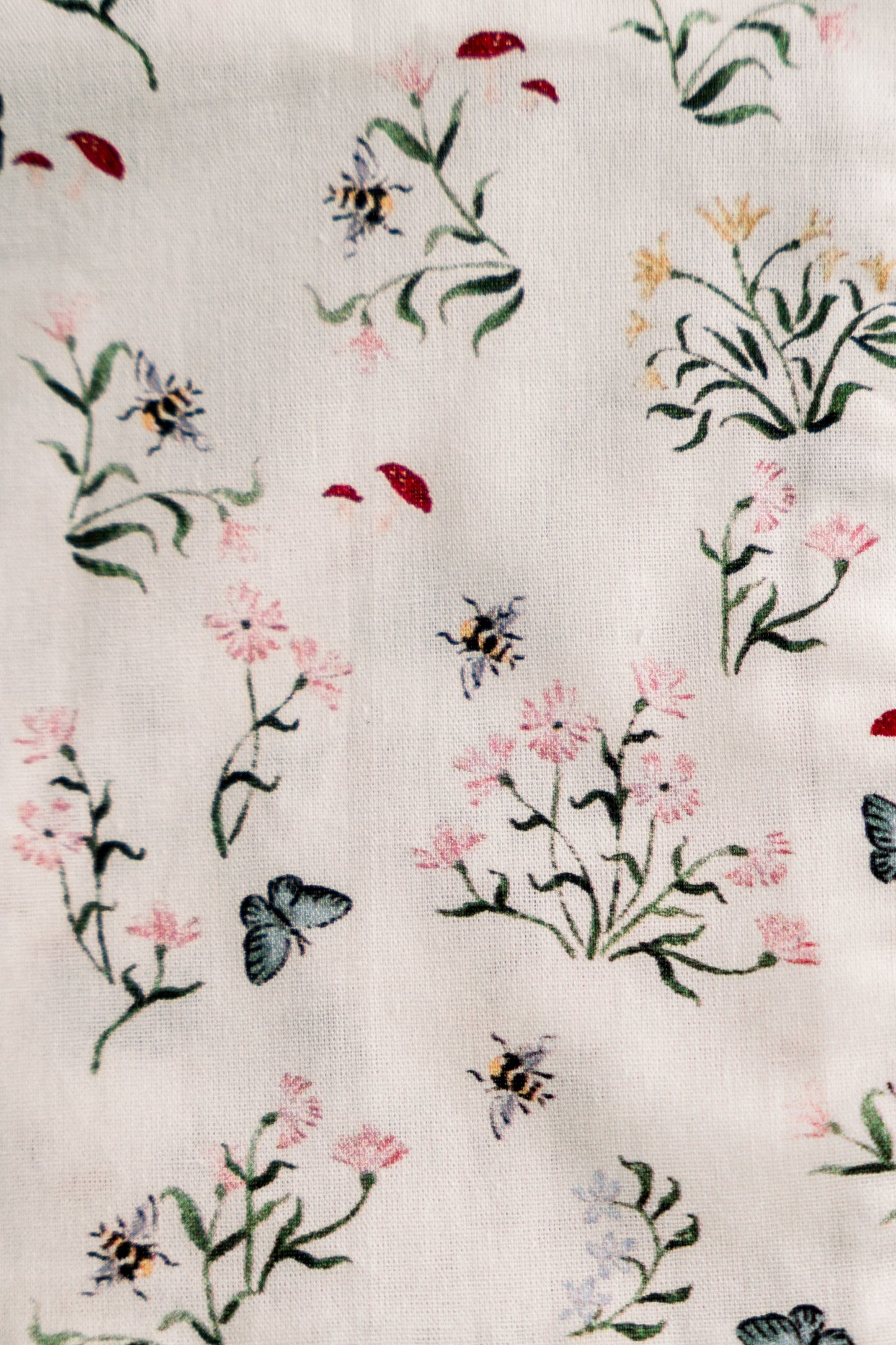 Butterfly Glade | Timeless Floral Ruffle Zipper Pouch