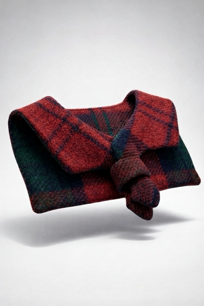 Wool Sailor Collar – Loganberry Tartan