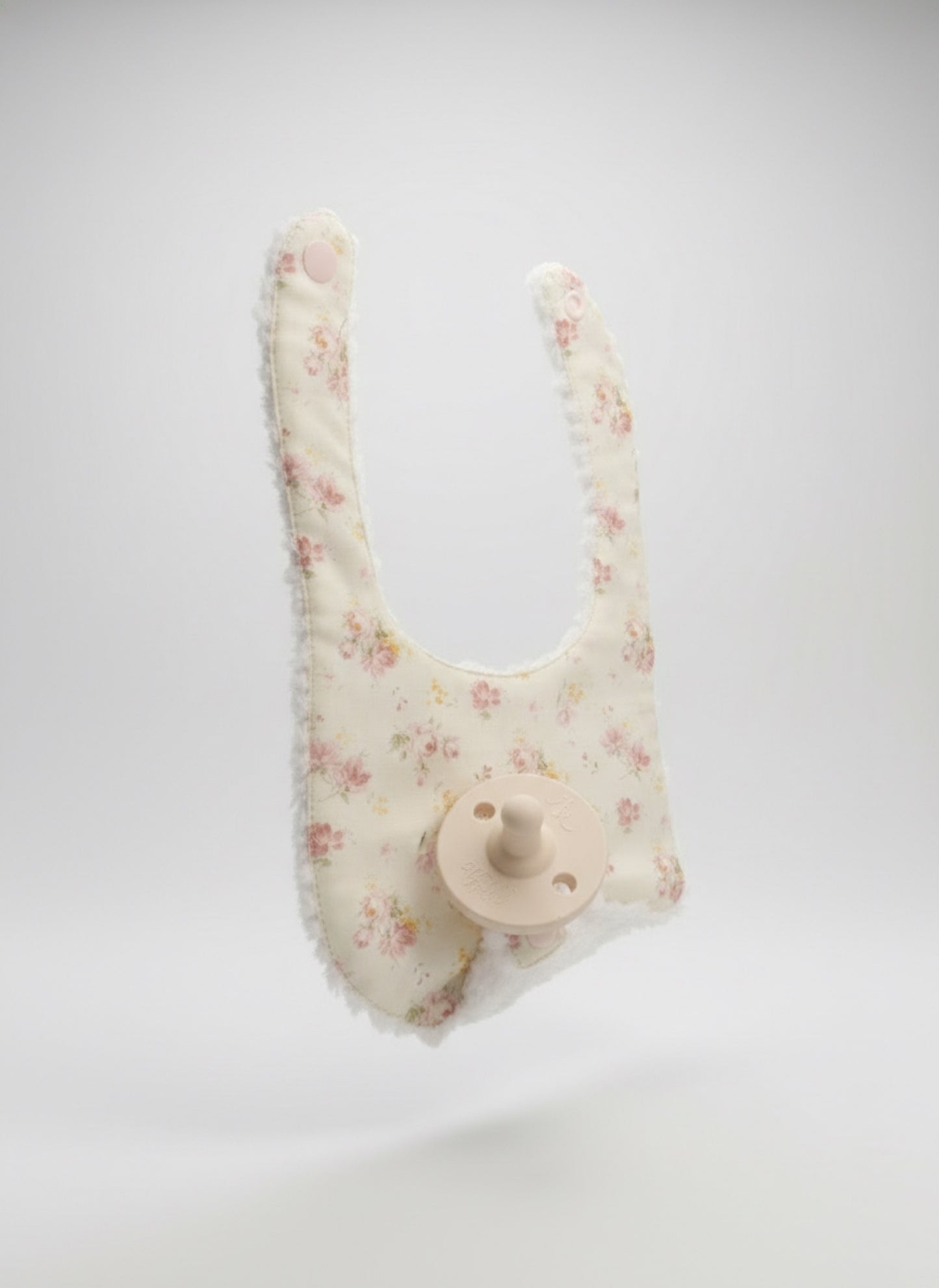 Antique Rose Pacifier Bib