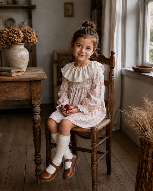 Marguerite Dress- Wild Rosebud Garden