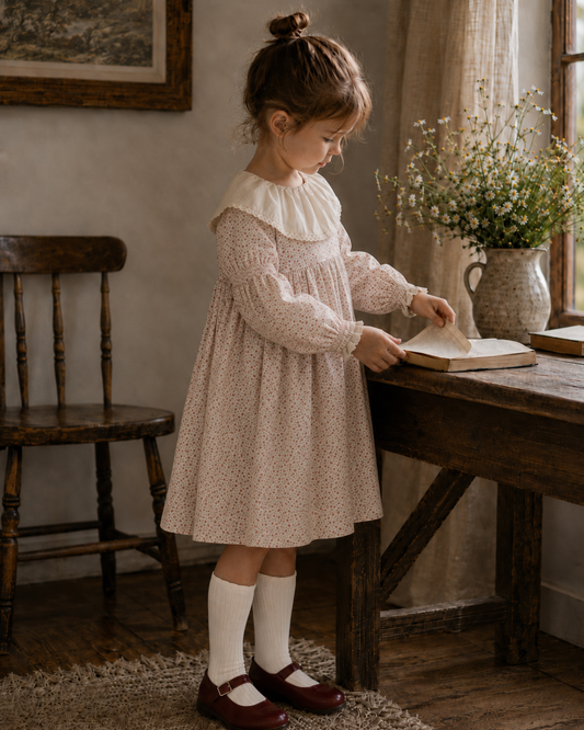 Marguerite Dress- Wild Rosebud Garden