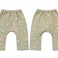 Ruffle Shoulder Bodysuit & Floral Linen Baby Gusset Pant Set