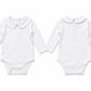 Peter Pan Collar Bodysuit & Linen Baby Gusset Pant Set