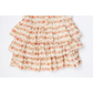 Floral ruffled skirt on a white background