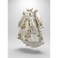 Children's dress with a detailed pattern on a light gray background