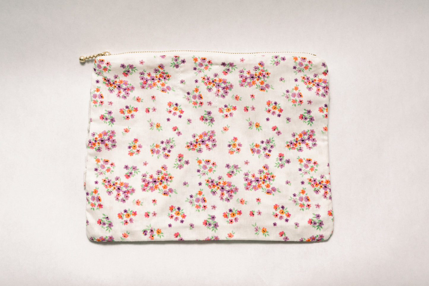 Lavender Marmalade | Timeless Floral Ruffle Zipper Pouch