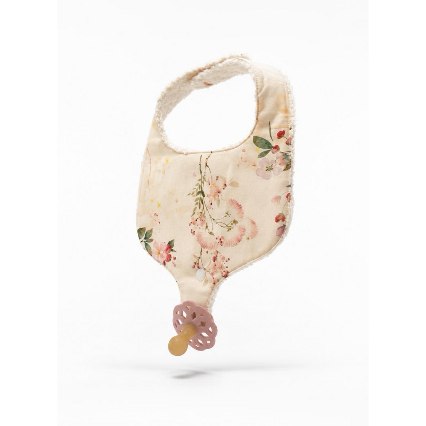 Soothe & Snap Pacifier Bib | Ivory Botanical