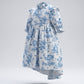Aoki Dress-Blue Toile | Short Sleeve