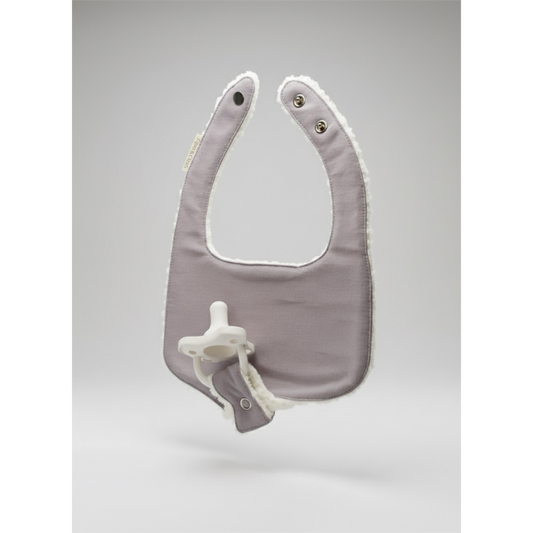 Soothe & Snap Pacifier Bib | Lavender Drift