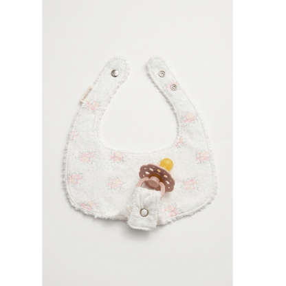 Soothe & Snap Pacifier Bib | Petite Meadow Dots