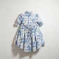 Aoki Dress-Blue Toile | Short Sleeve