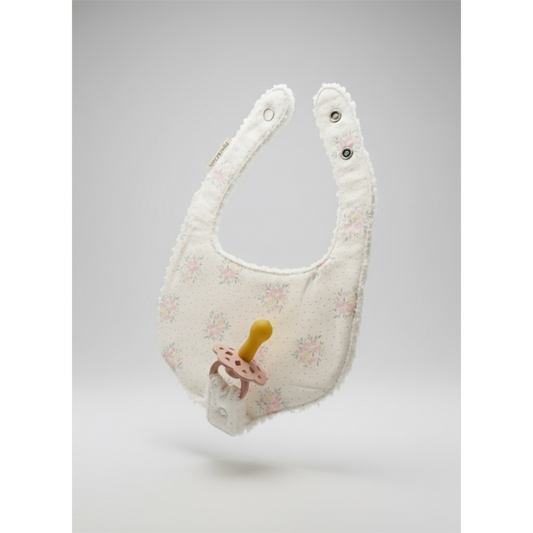 Soothe & Snap Pacifier Bib | Petite Meadow Dots