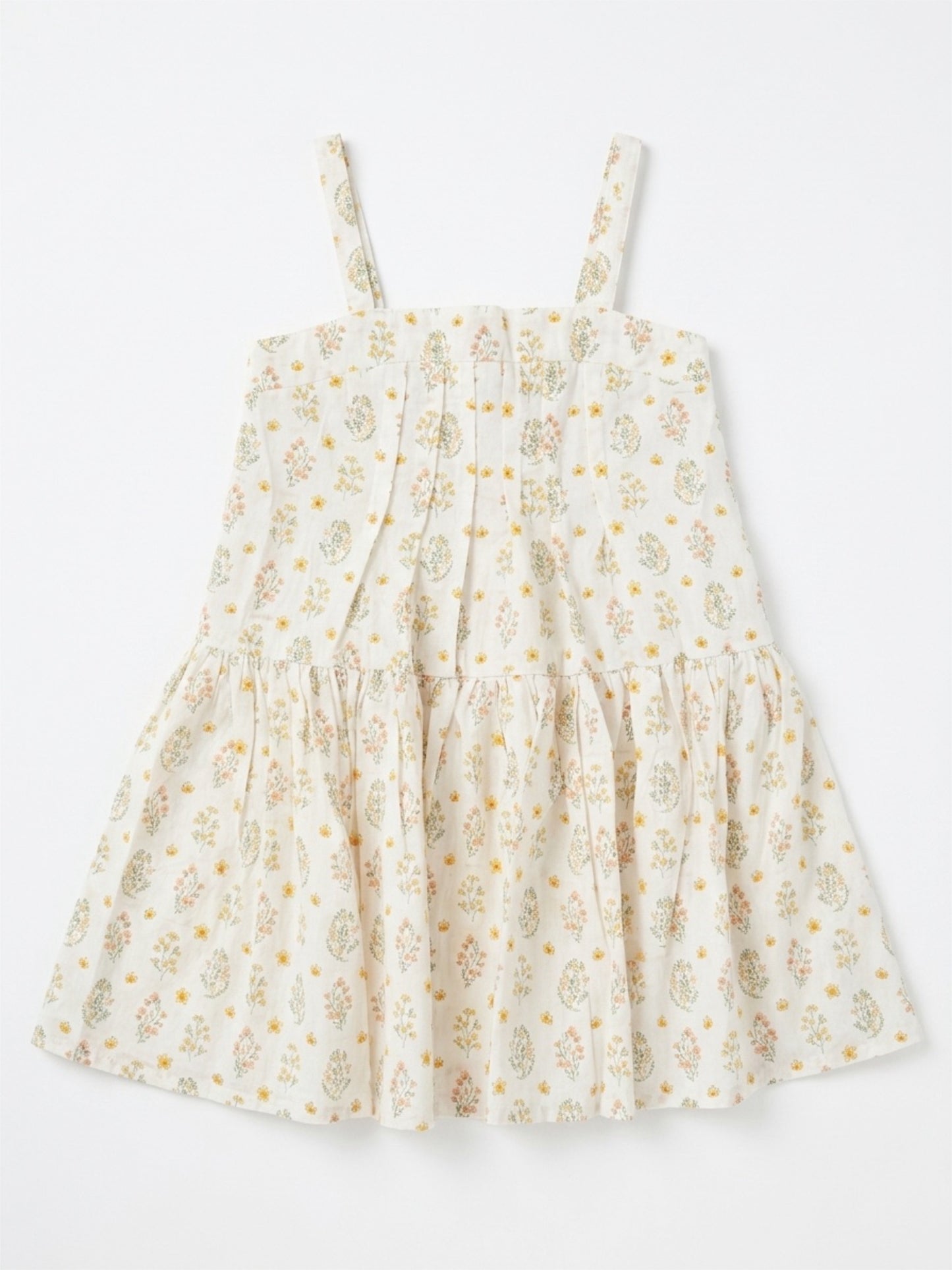 Hikari Pintuck Dress | Golden Blossom