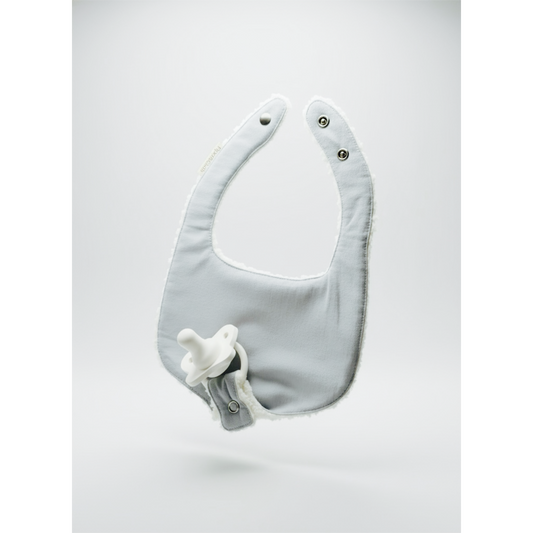 Soothe & Snap Pacifier Bib-Morning Fog