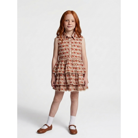 Antoinette Dress- Crimson Harvest