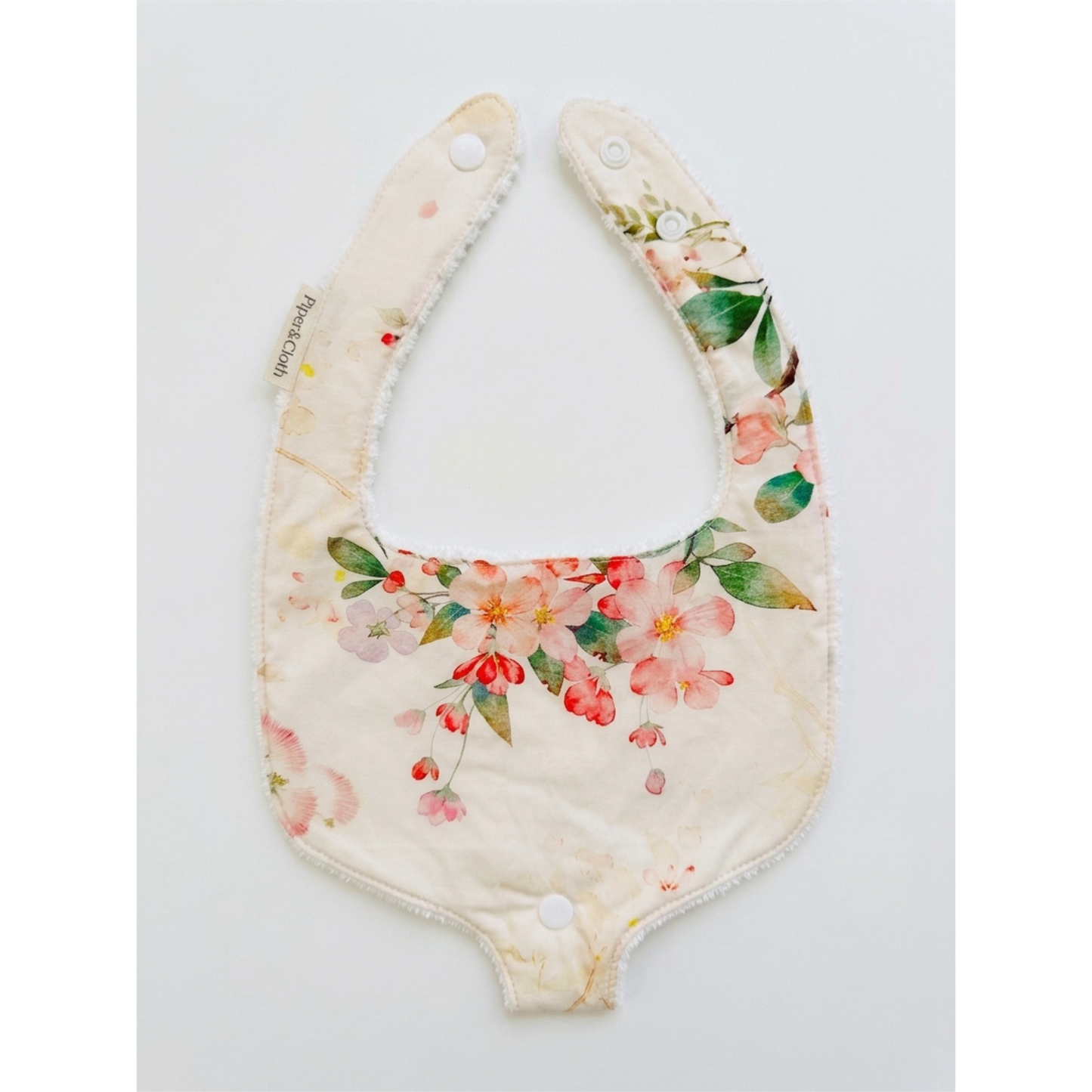 Soothe & Snap Pacifier Bib | Ivory Botanical