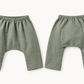 Peter Pan Collar Bodysuit & Linen Baby Gusset Pant Set