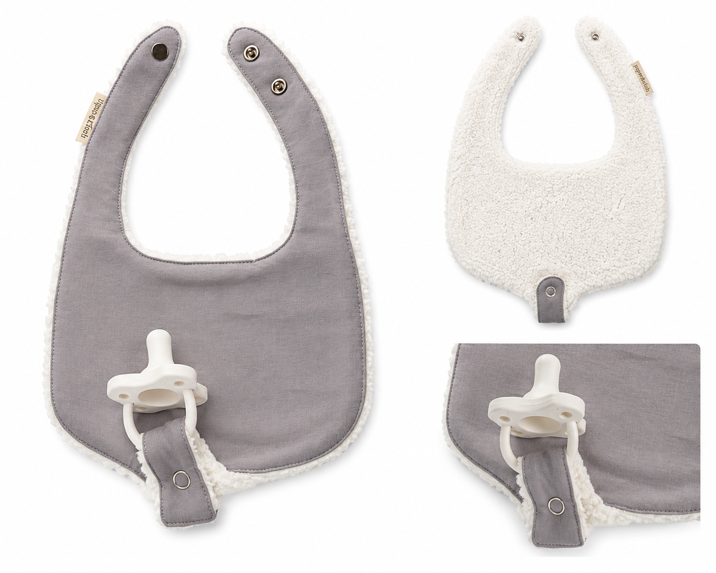 Soothe & Snap Pacifier Bib | Lavender Drift