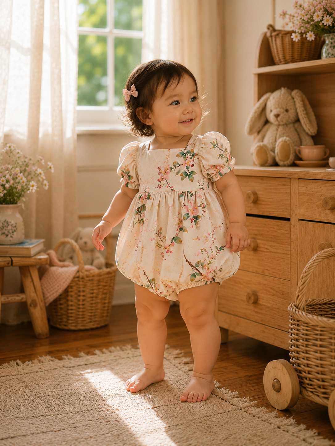 Elodie Bubble Ivory Botanical