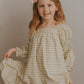 Fiona Dress- Blush Vine Stripe