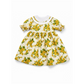 Yellow floral dress on a white background