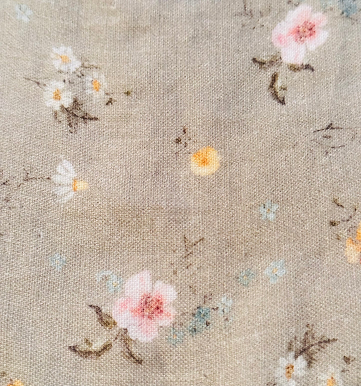 Floral pattern on a textured fabric background