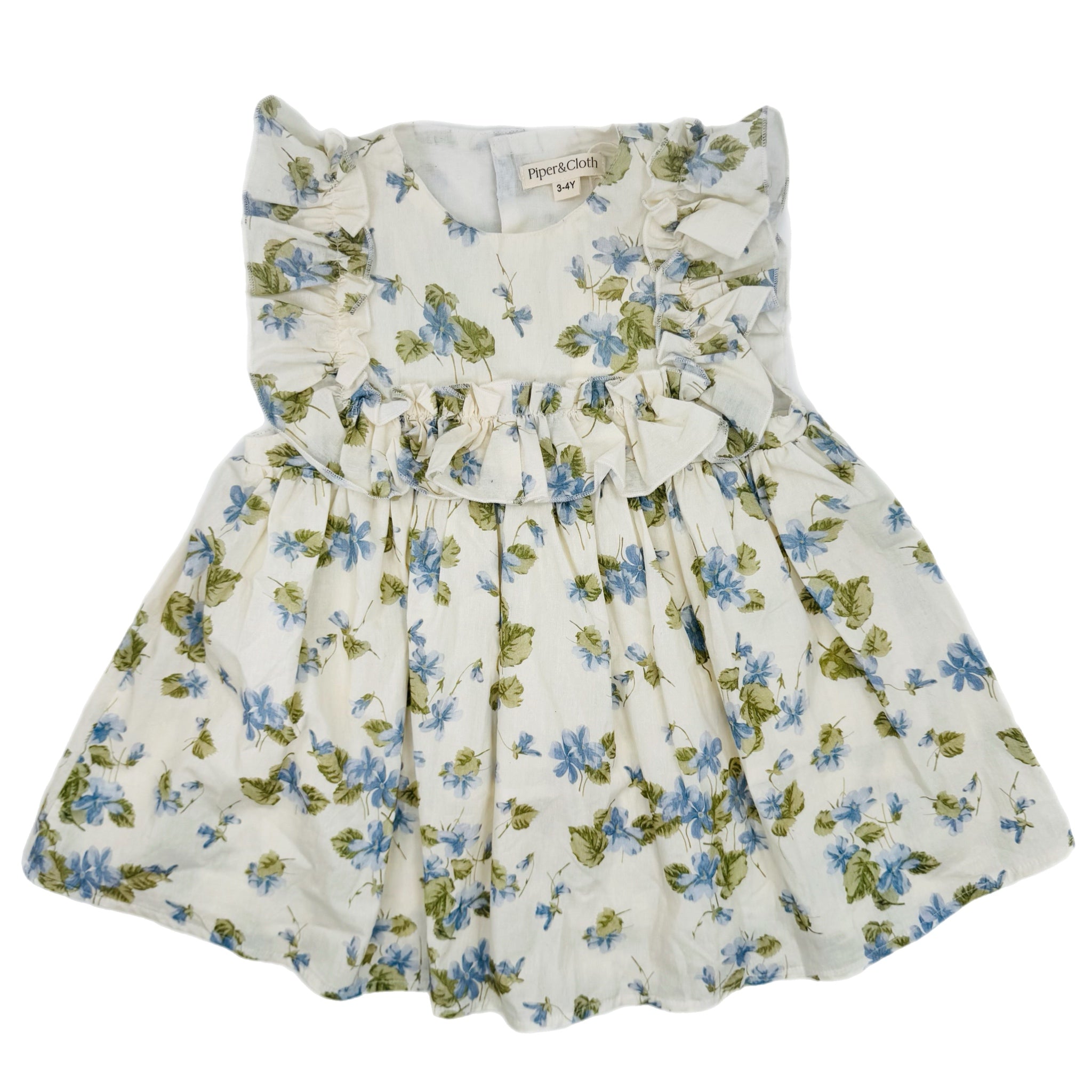 Neomi Dress-Muted Blue Blossom