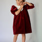 Rosemoor Dress |  Winterberry Red  Cotton Velvet