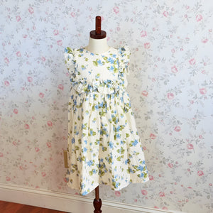 Neomi Dress-Muted Blue Blossom