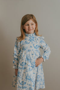 Aoki Dress-BLUE TOILE