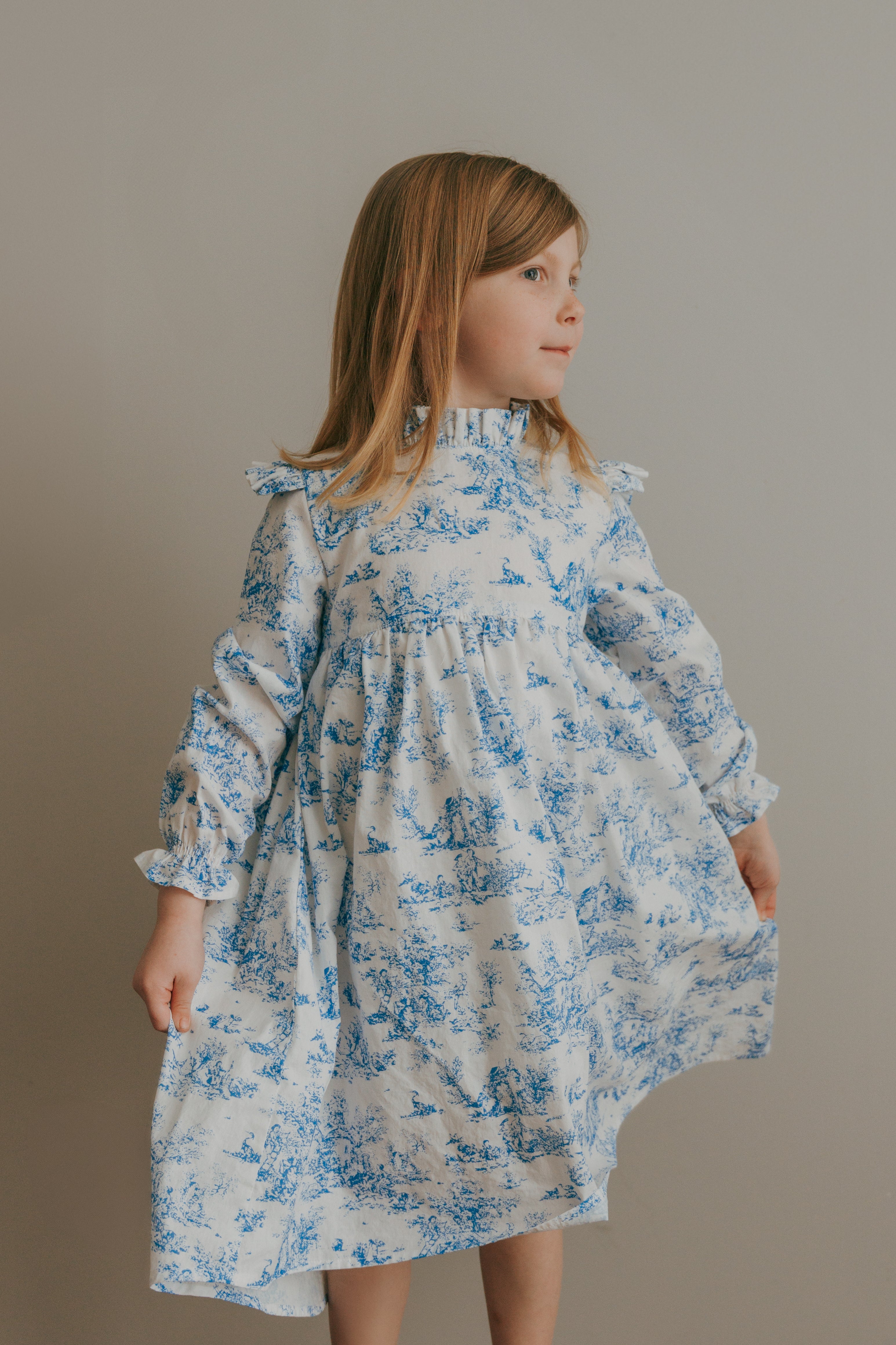 Aoki Dress-BLUE TOILE