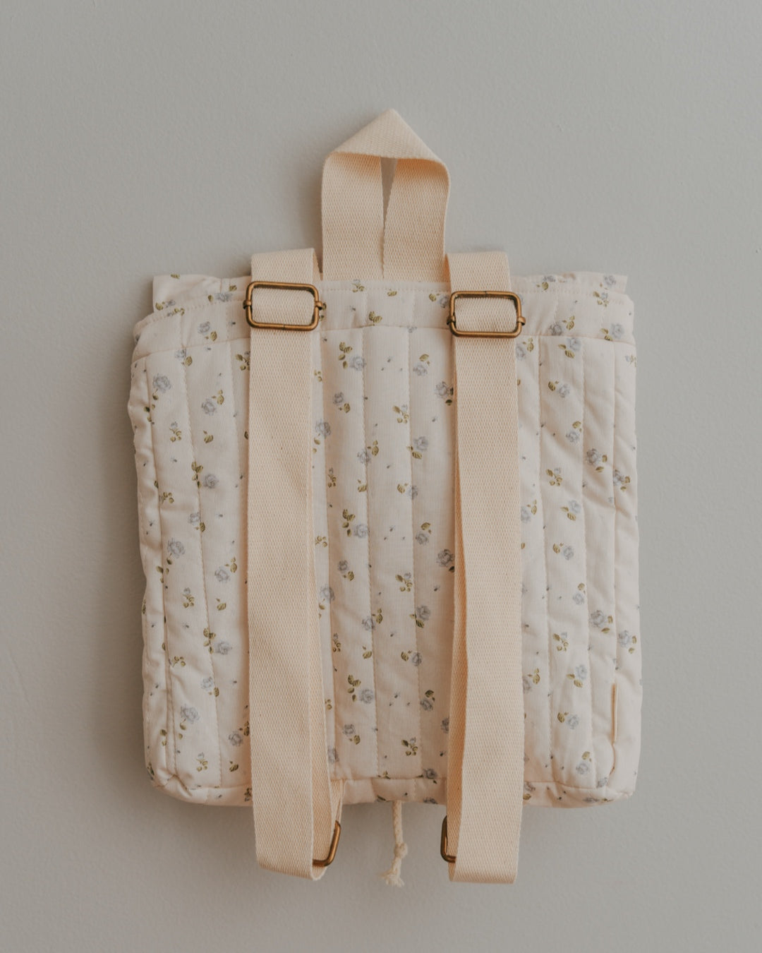 Quilted Floral Rucksack-Wildflower Cream