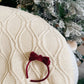 Cotton Velvet Headband Bow | Winterberry Red | Limited Edition
