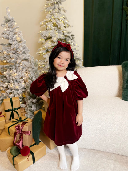 Rosemoor Dress |  Winterberry Red  Cotton Velvet