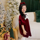 Rosemoor Dress |  Winterberry Red  Cotton Velvet