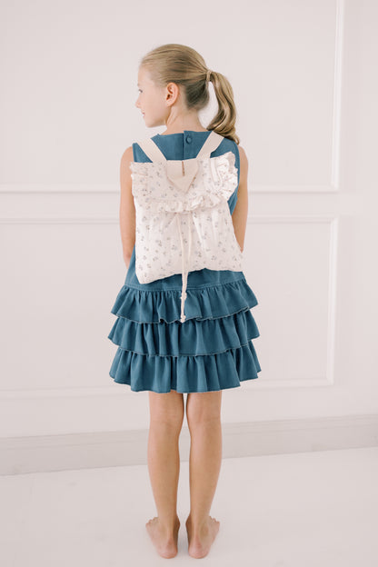 Eloise Quilted Backpack | Vintage Petite Blue