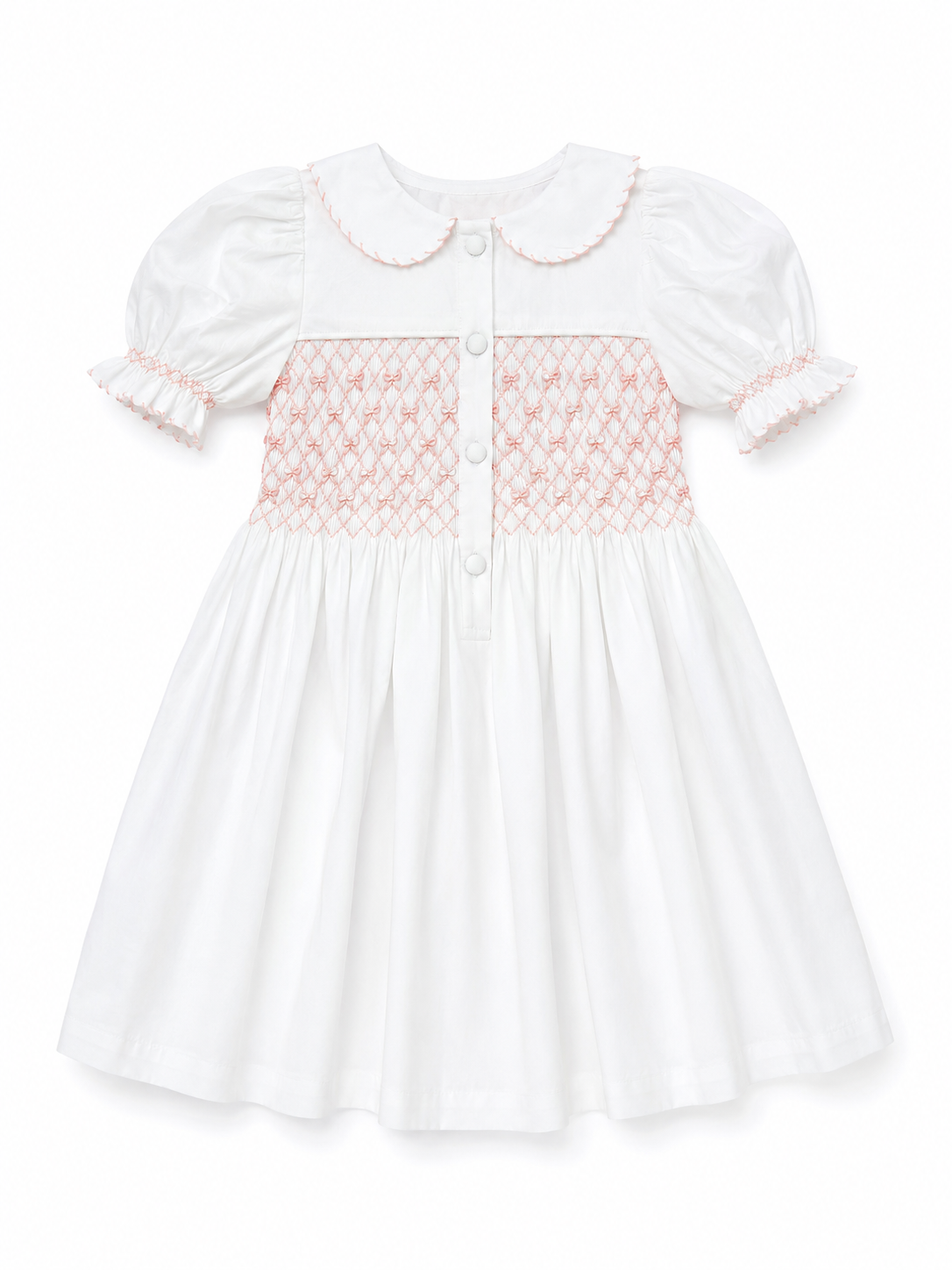 Camellia Smocked Dress | Heirloom Peach