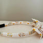 Three Little Bows Headband- Golden Blossom