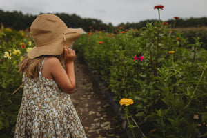 Hikari Pintuck Dress- Mustard Sage Blossom