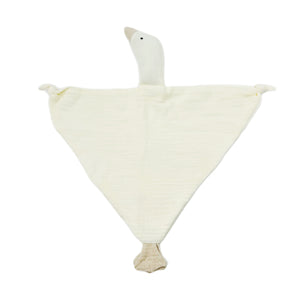 Goose Lovey Security Blanket-Ecru