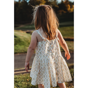 Hikari Pintuck Dress-Sunny Blossom Field