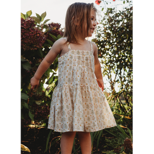 Hikari Pintuck Dress-Sunny Blossom Field