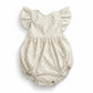 Floral baby romper on a white background