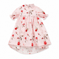 Pink floral dress on a white background