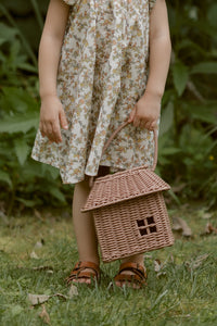 The Weekend Dress Short Sleeve- Mustard Sage Blossom