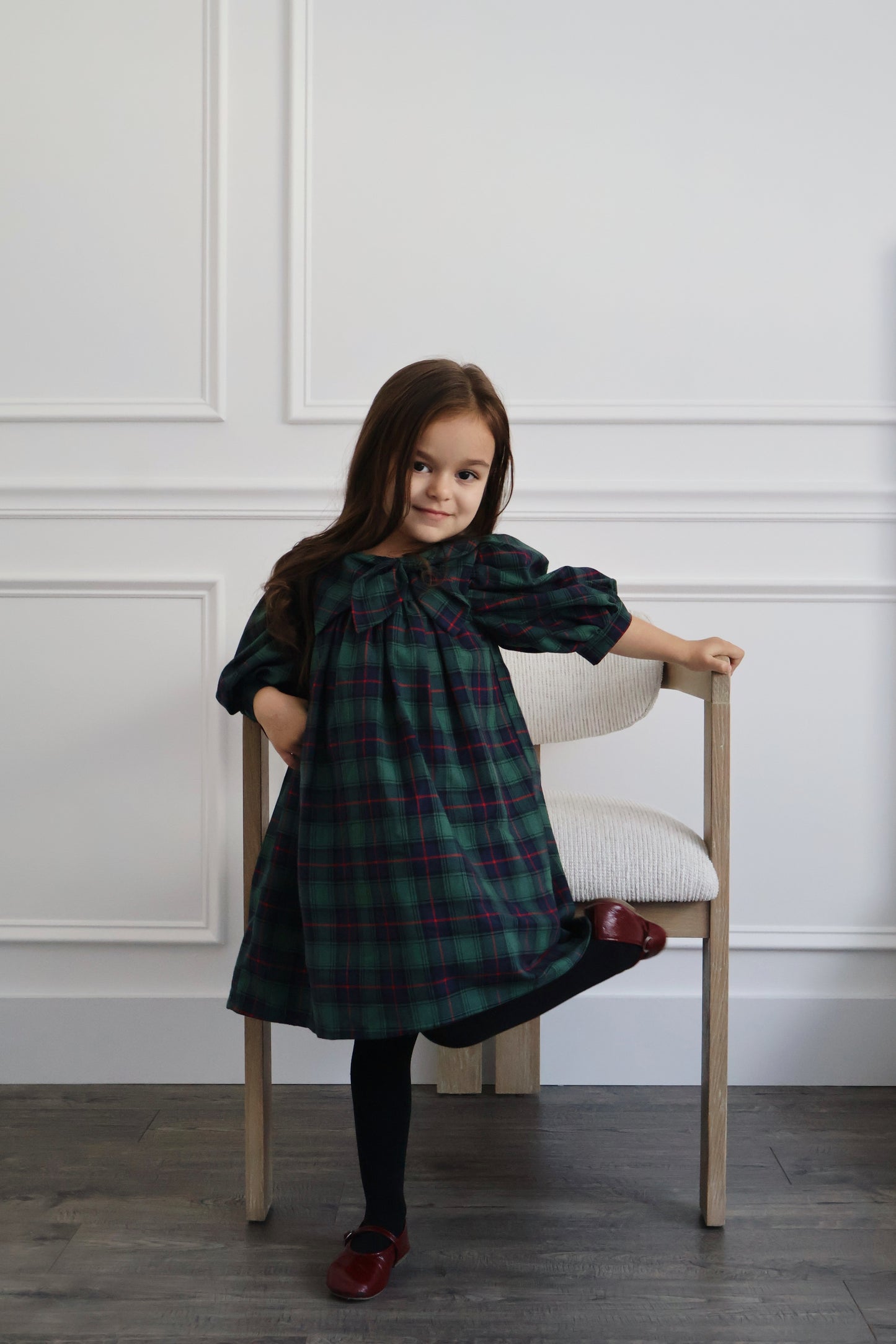 Rosemoor Dress | Heritage Green Tartan Cotton