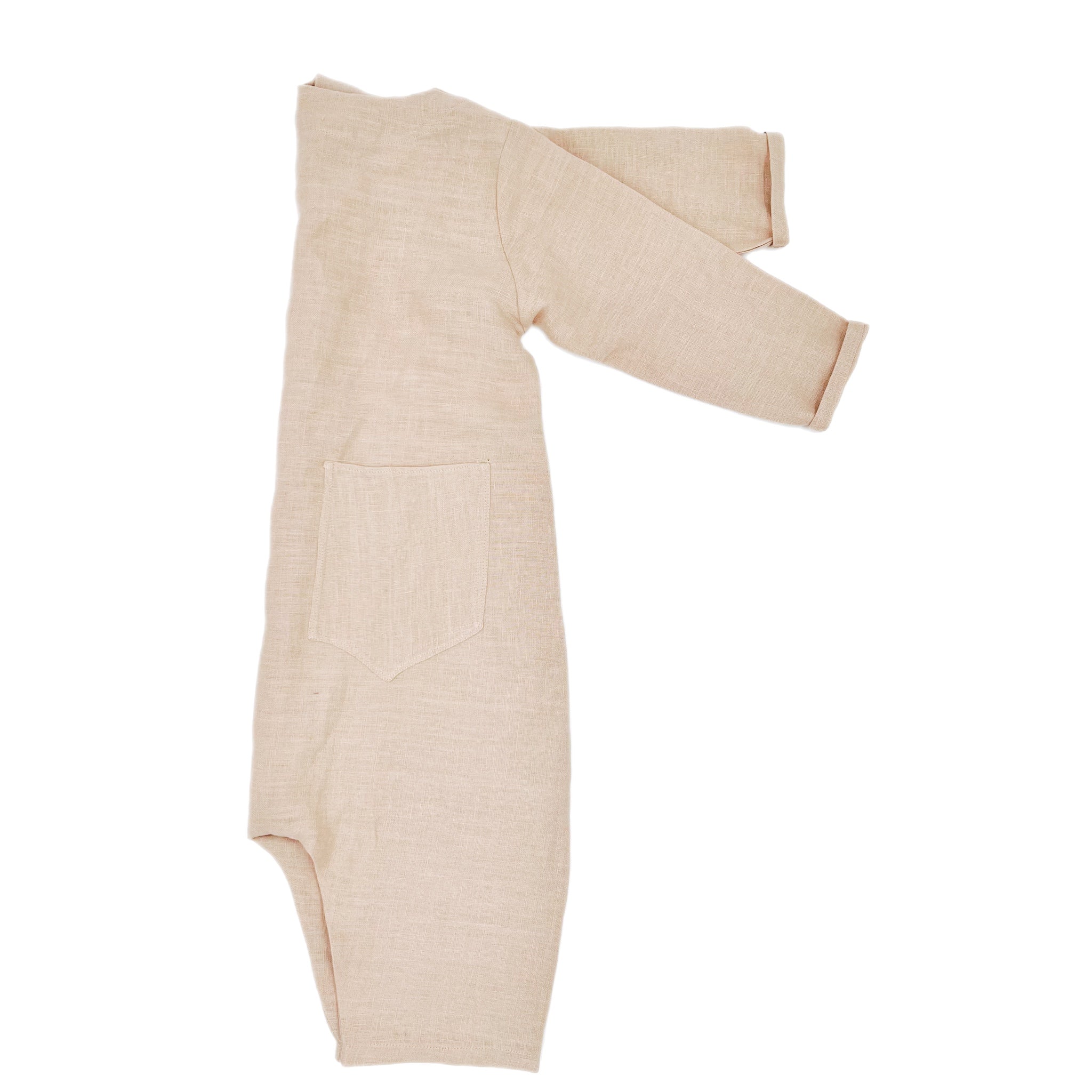 Linen Playsuit- French Clay