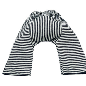 Linen Gusset Pant-Black Stripes